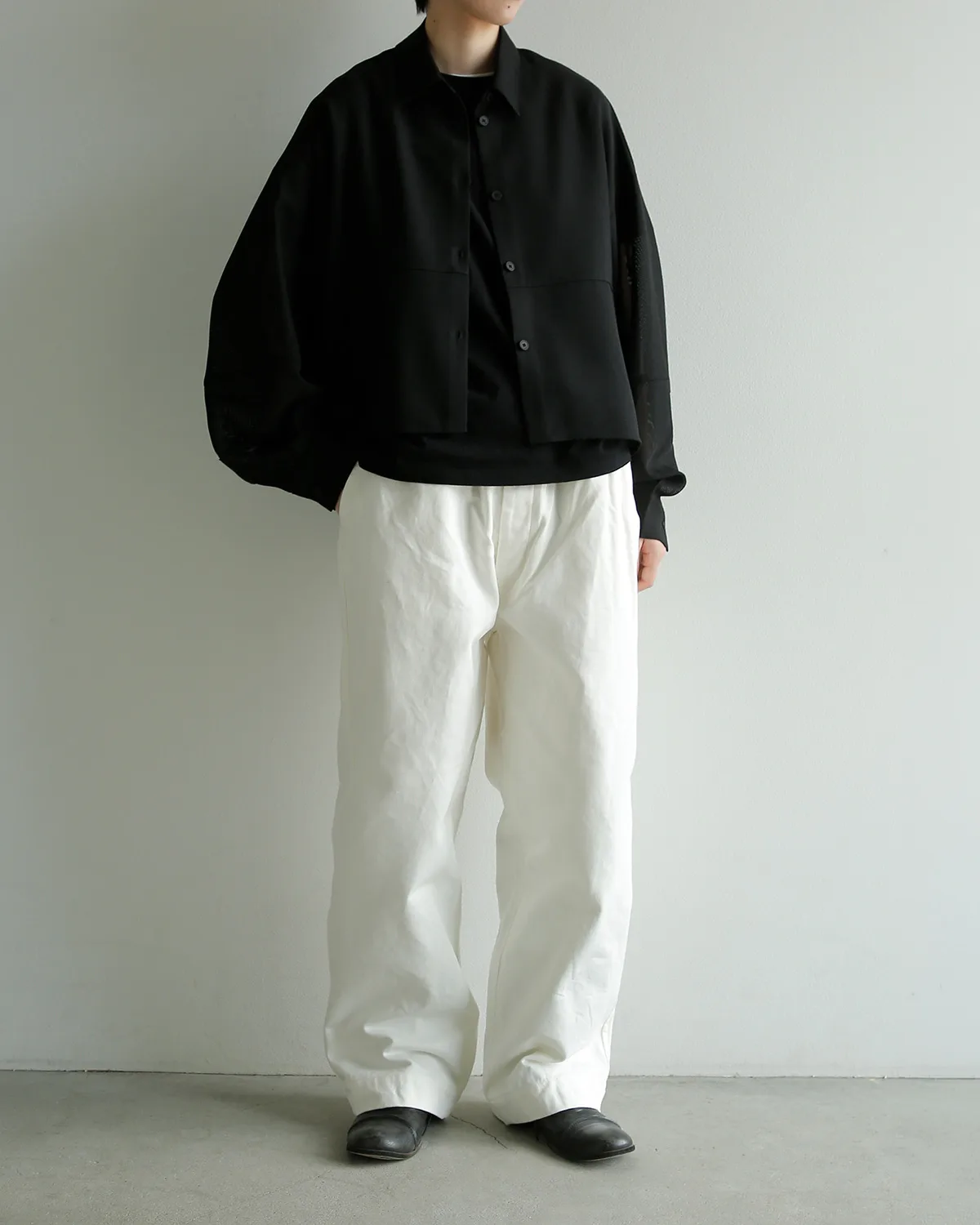 TOUJOURS Easy Field Trousers ホワイトデニム