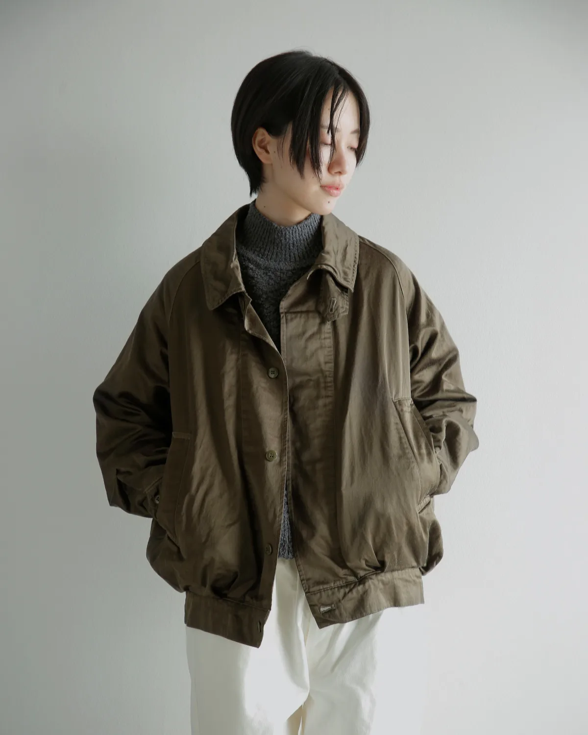 TOUJOURS Oversize Harrington Jacket オーバーサイズ ハリントンジャケット