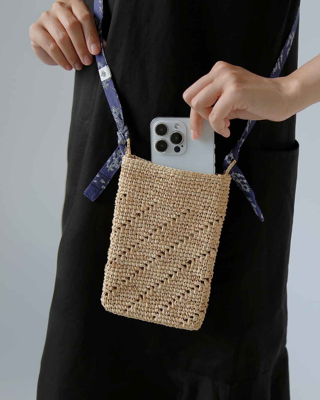 maison de soil RAFFIA SERIES ラフィア フォン ホルダー バッグ