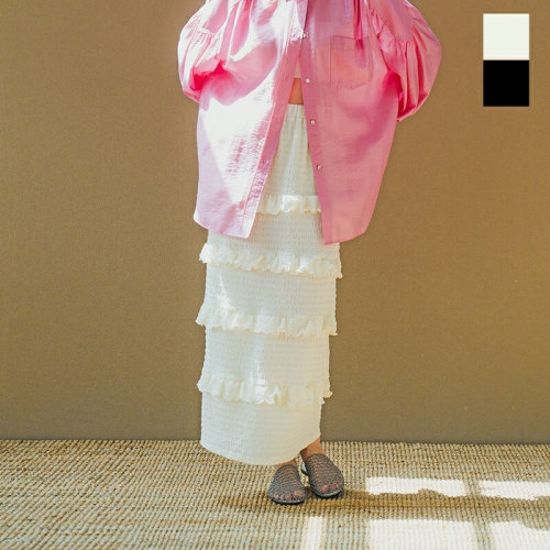whyto zCg  Xgb` t XJ[g gstretch frill skirth wht25hsk4029-yo  yTCY񖳗z
