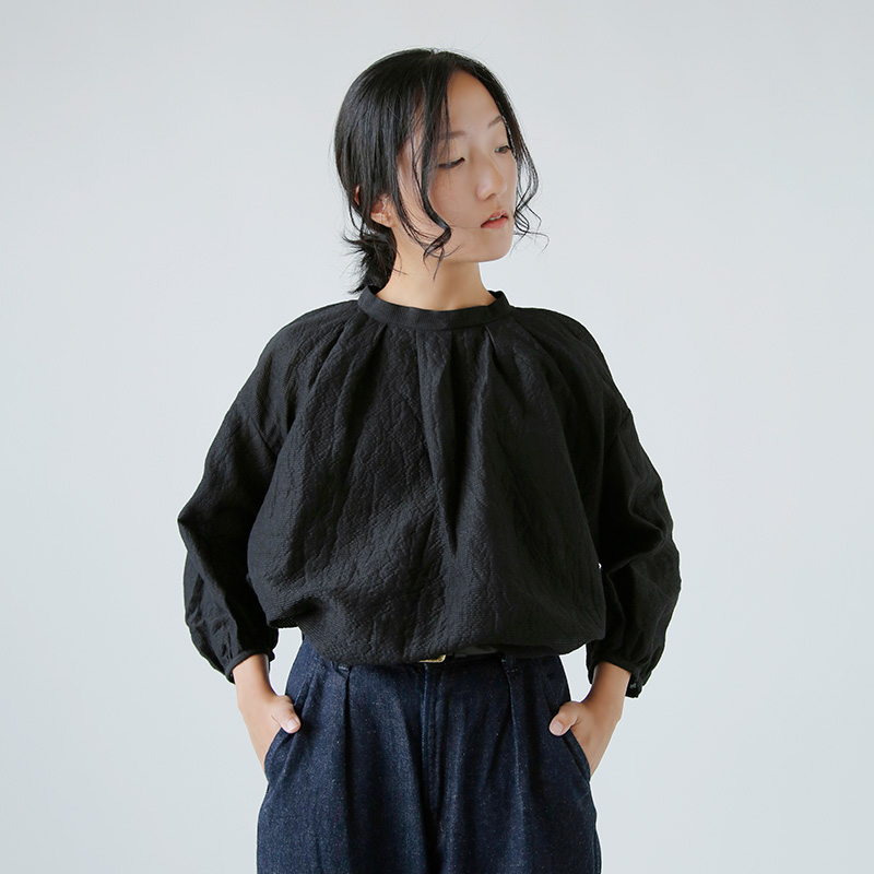 R & D.M.Co- I[h}Ye[[  VF[fBO `FbN XbN uEX gSHADING CHECK SMOCK BLOUSEh 7537