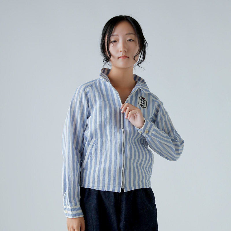 R & D.M.Co- オールドマンズテーラー フットボール ストライプ スイングトップ “FOOTBALL STRIPE SWING TOP” 7415