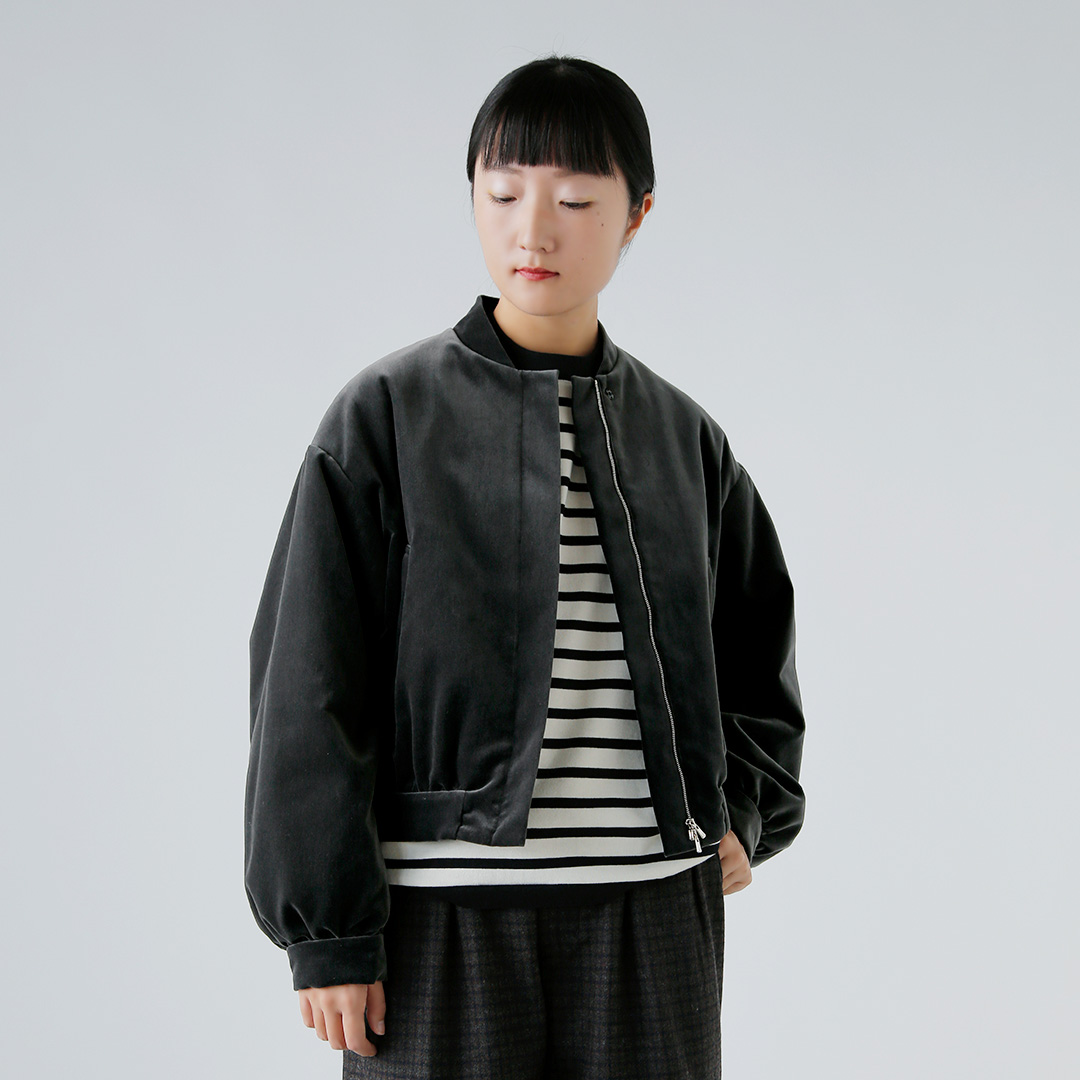 TENNE HANDCRAFTED MODERN ベルベット パデッドブルゾン velvet padded blouson