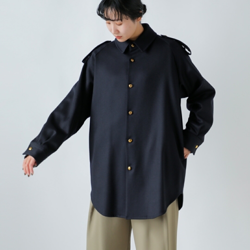 Scye ウール キャバルリーツイル オーバーシャツ コート Cavalry Twill Over Shirt Coat