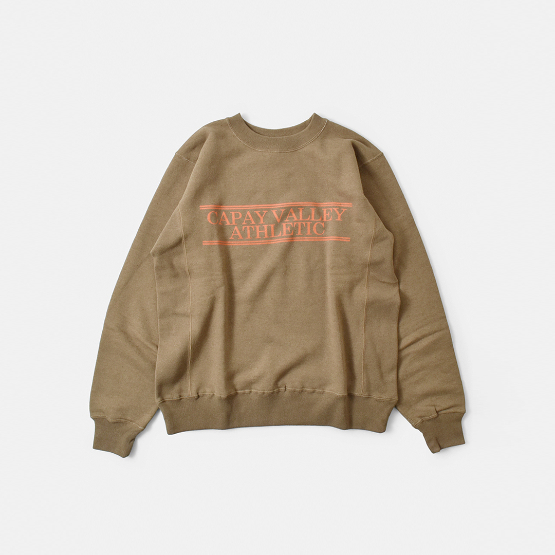 UNDYED カラード オーガニックコットン クルーネック プリント スウェット プルオーバー