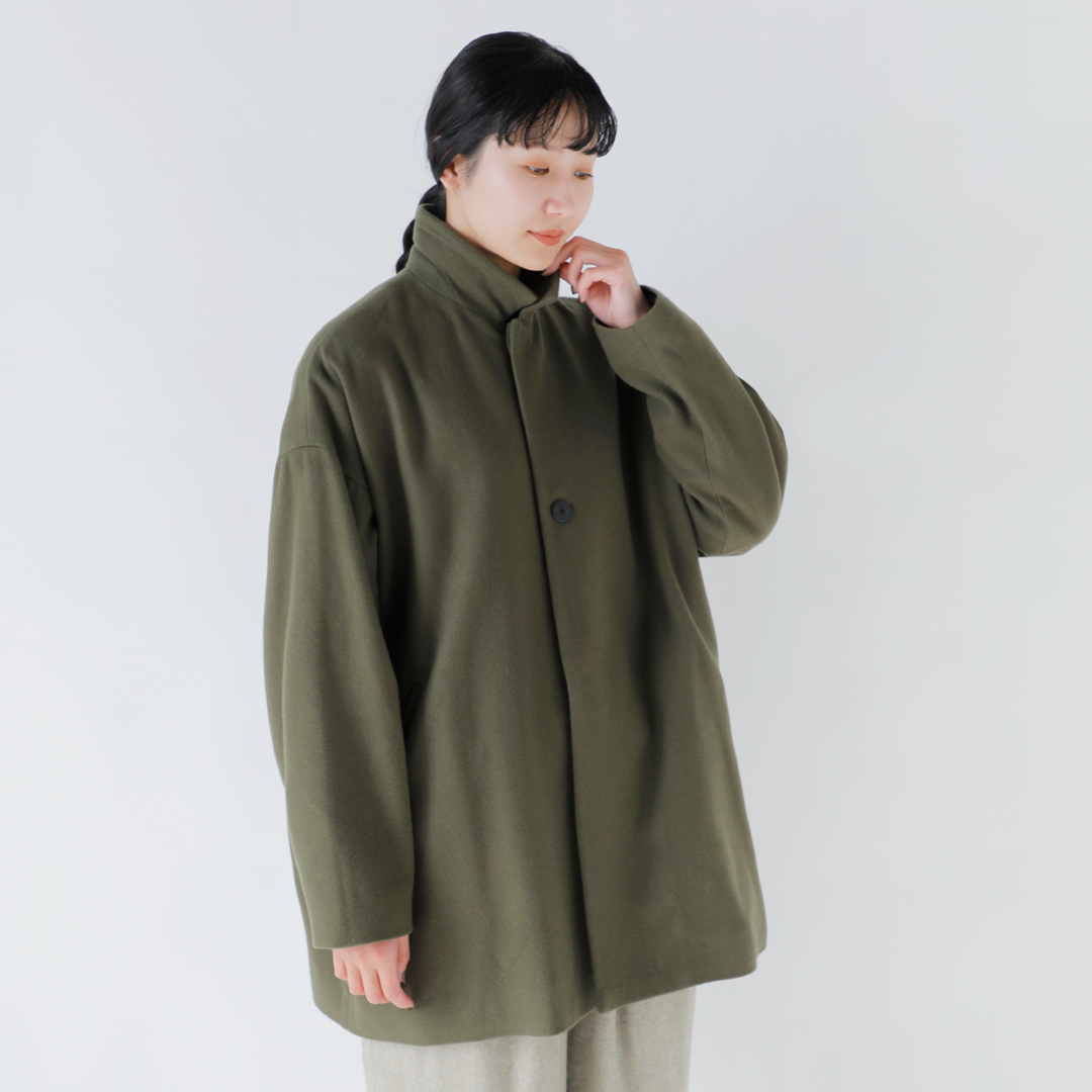 Dulcamara ウール メルトン ビッグ ハーフ コート