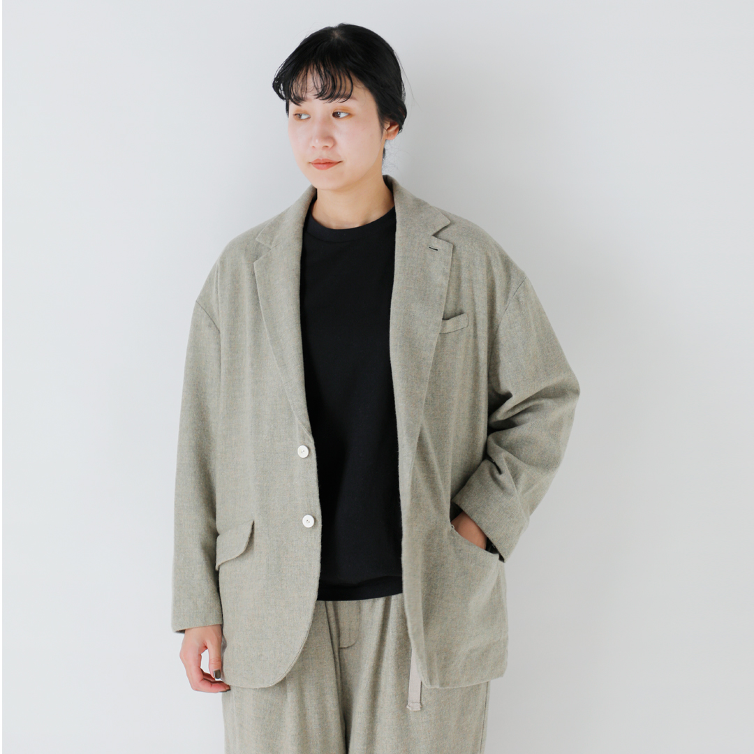 Dulcamara 縮絨ウール カラー ジャケット