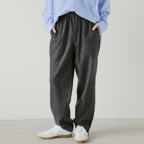 YLEVE ウール フランネル イージー トラウザー パンツ SUPER 120s WOOL FLANNEL EASY TR