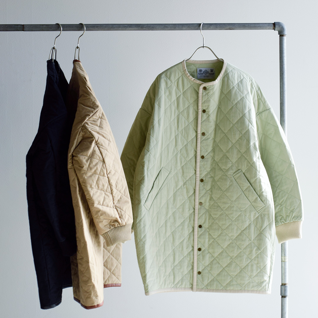 R & D.M.Co- �I�[���h�}���Y�e�[���[  �E�H�[�^�[�v���[�t �L���e�B���O �n�[�t �R�[�g �gWATERPROOF QUILTING HALF COAT�h 7730  2025aw�V��