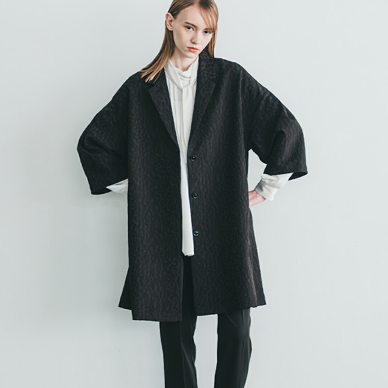 whyto ジャガード テントラインコート 春夏 jacquard tent line coat