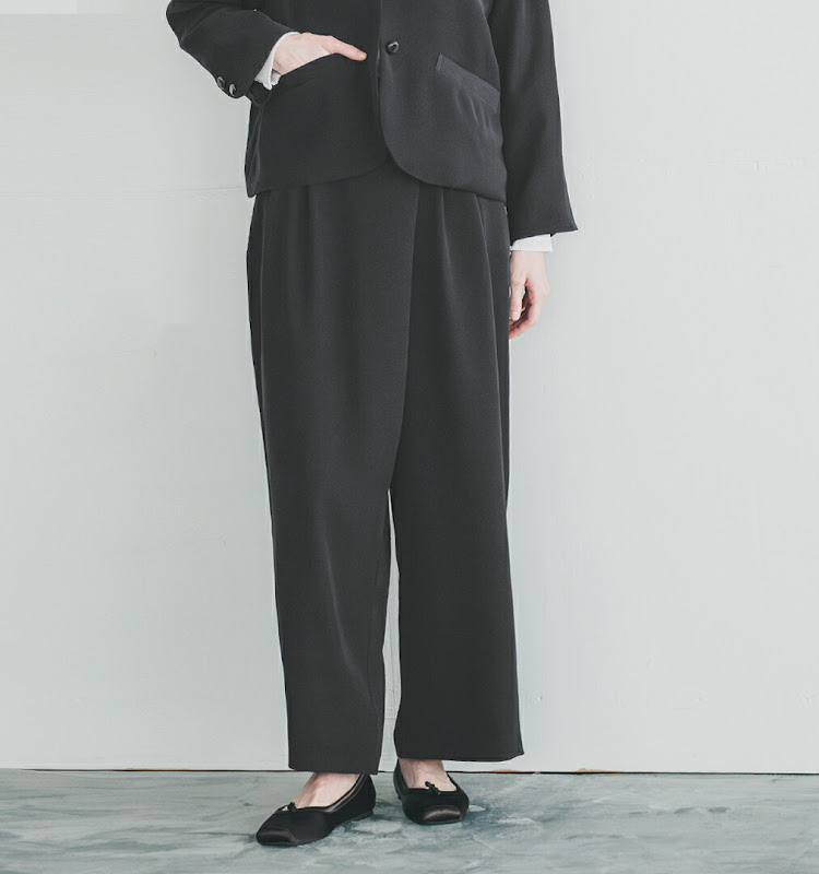 whyto アシンメトリー ワイド トラウザーパンツ 春夏 asymmetry wide trouser