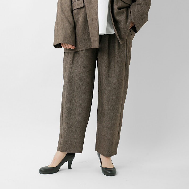 whyto シックツイード ラウンド トラウザーパンツ 春夏 chic tweed round trouser