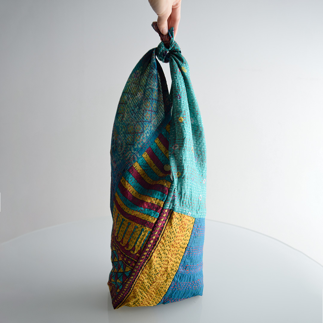 WONDER FULL LIFE カンタ ボタニカル バッグ KANTHA BOTANICAL BAG large