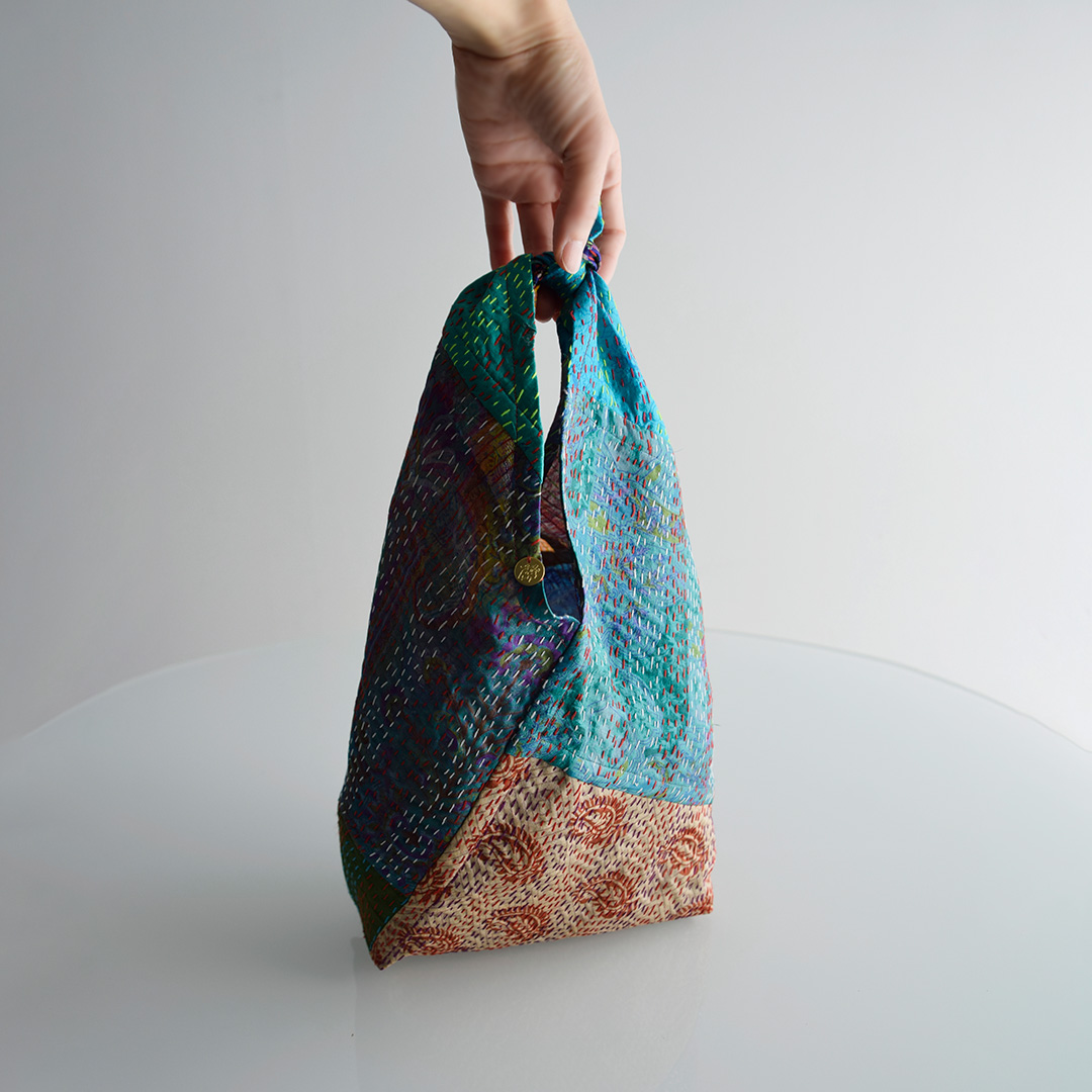 WONDER FULL LIFE カンタ ボタニカル バッグ KANTHA BOTANICAL BAG small