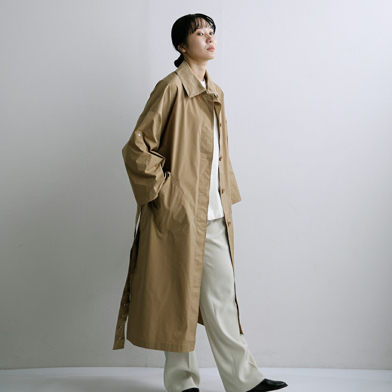 COGTHEBIGSMOKE ハイカウントストレッチ ステンカラーコート