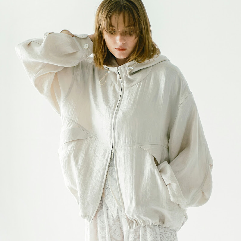 whyto シャイニー フーディー ブルゾン shiny hoodie blouson