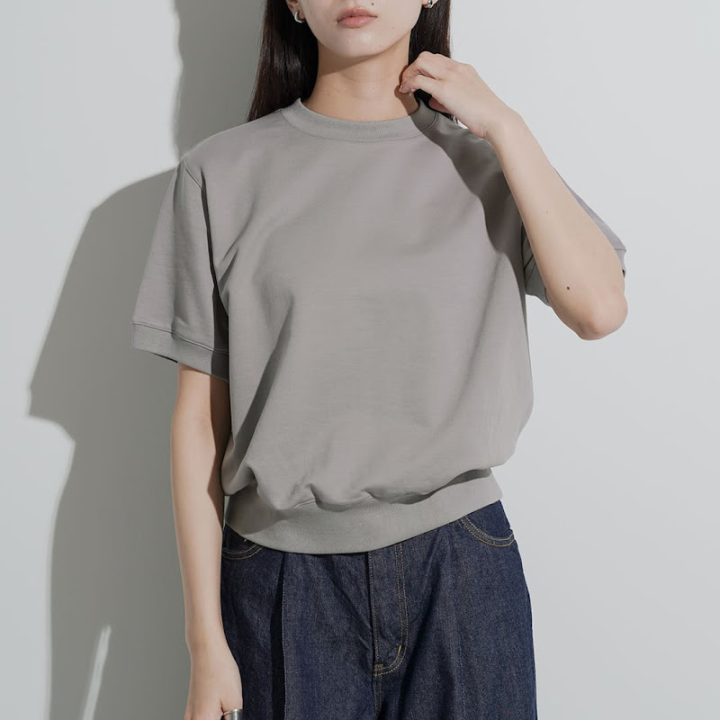 BATONER コットン クルーネック 半袖 プルオーバー ULTRA CREAMY INLAY CREW NECK SHORT SLEEVE