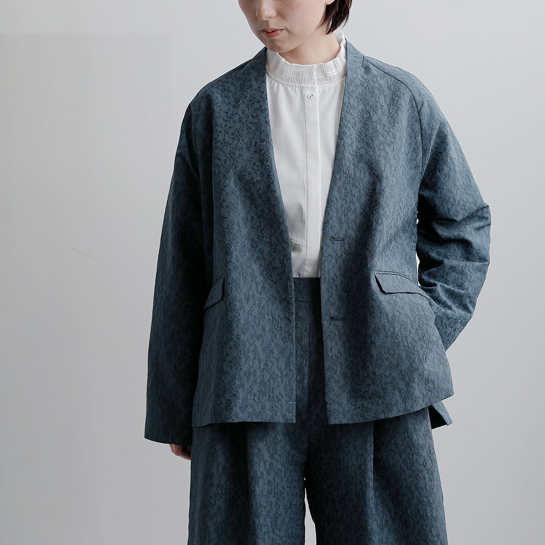 whyto ジャガード スリット オーバーサイズ ジャケット jacquard slit over jacket