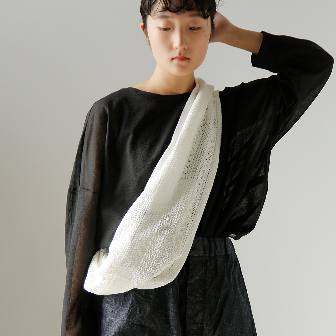 TOUJOURS コットン クロシェレースカットワーク刺繍 サッシュ Sash