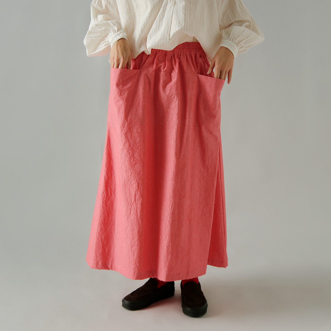 atelier naruse ダウンプルーフ コットン カットイン ポケット スカート