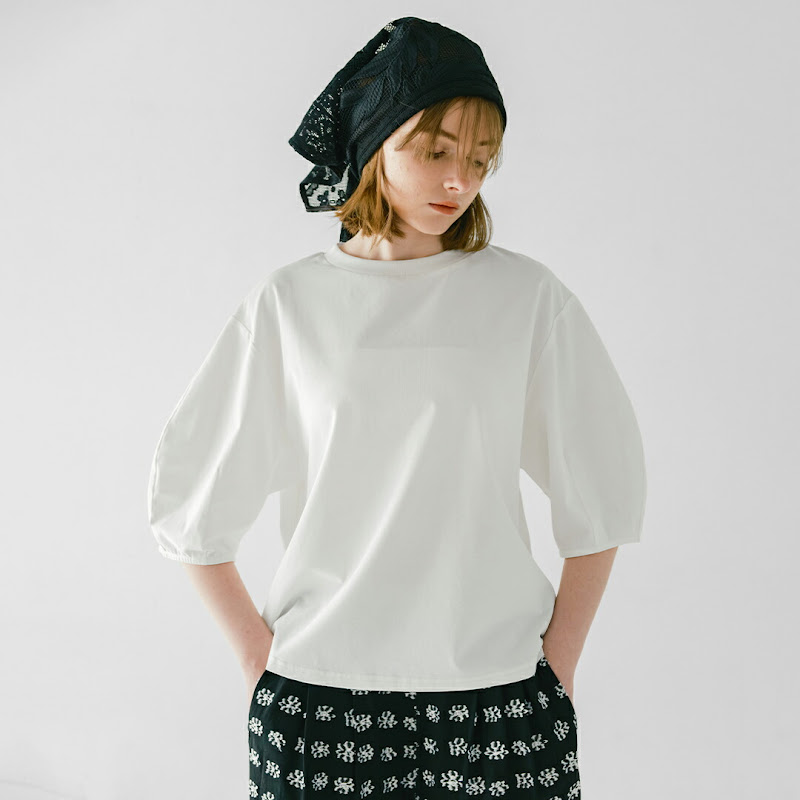 whyto コットン カーブスリーブ シャツ curve sleeve tee