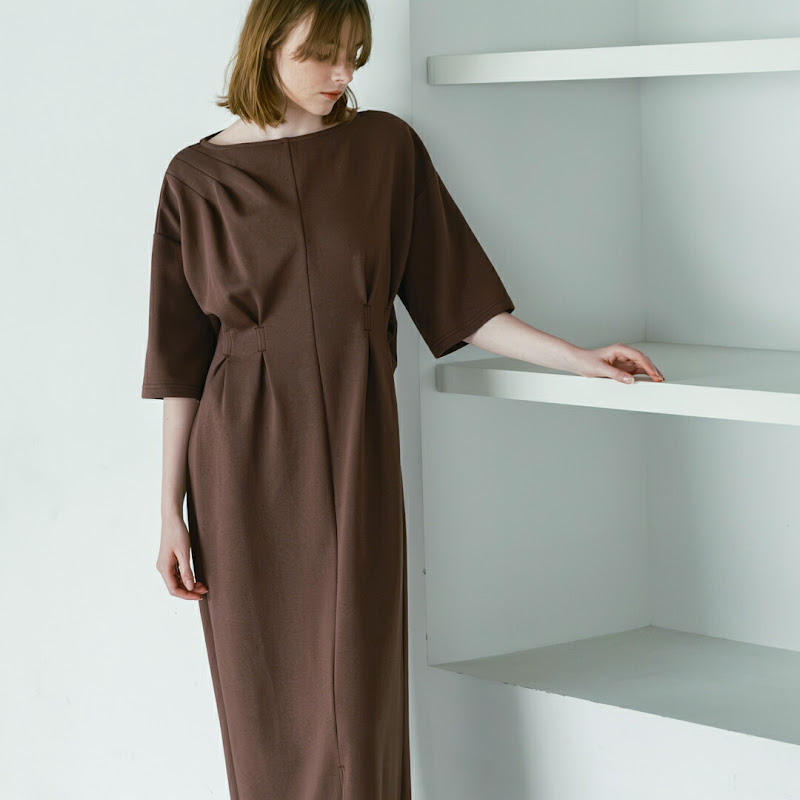 whyto アシンメトリー タック ドレス asymmetry tuck dress