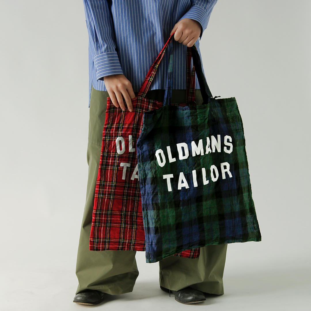 R & D.M.Co- ロゴプリント リネン トートバッグ