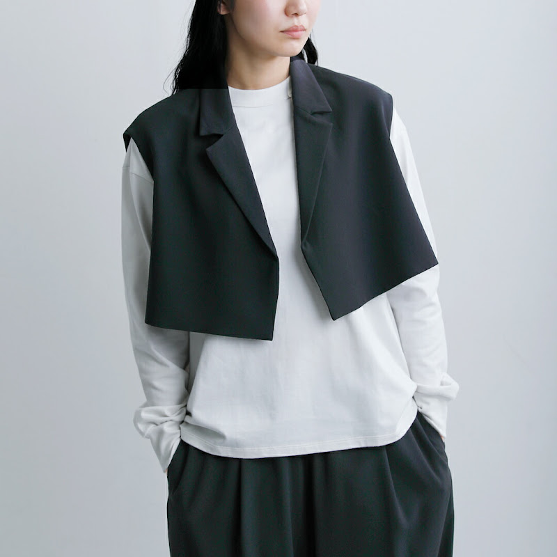 NO CONTROL AIR ライトクレープダブルクロス テーラードベスト