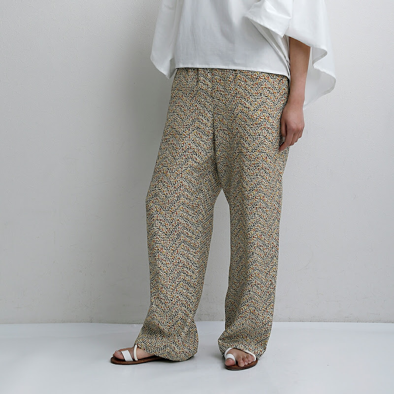 chimala プリント ドローストリング パンツ