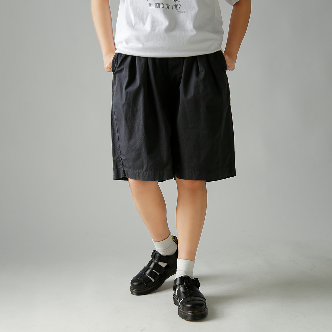 TOUJOURS �g�D�W���[  �K�[�����g�_�C�R�b�g�� �X�g���b�`�M���o�W�� �p���c �g2 In-pleat Baggy Half Chinos�h am44fp05  �V�� 