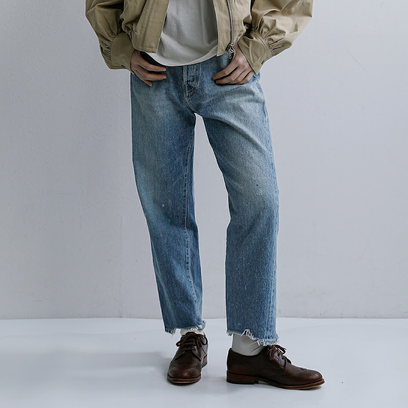 chimala セルビッチデニム ワイドテーパードパンツ