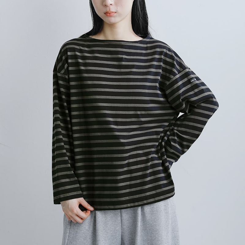 SAINT JAMES モーレルーズ 薄手 長袖 ボーダー シャツ