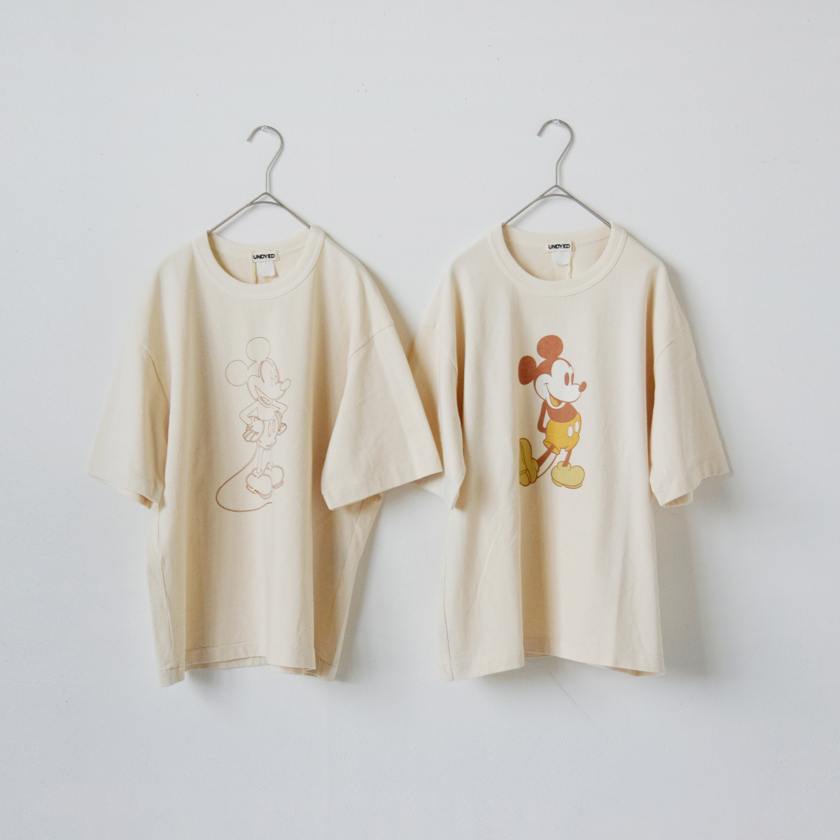 UNDYED オーガニックコットン 半袖 プリントシャツ