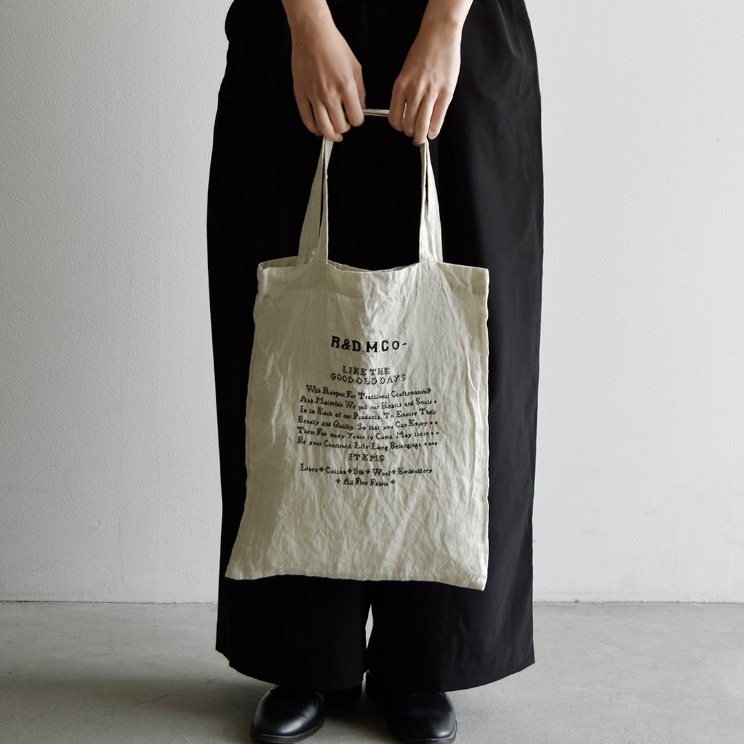 R & D.M.Co- グッドオールドデイズ リネン クロスステッチ バッグ