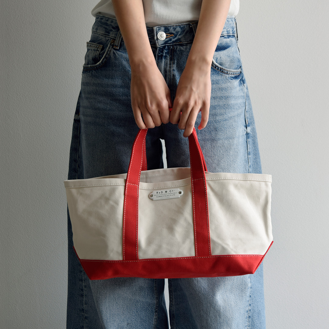 R & D.M.Co- コットン カラー コンビネーション トートバッグ