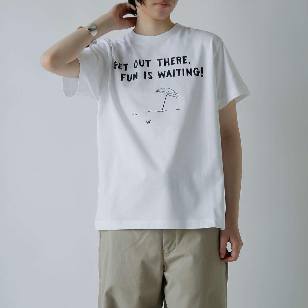 R & D.M.Co- �I�[���h�}���Y�e�[���[  �R�b�g�� �v�����g T�V���c GET OUT THERE T SHIRT 8189  2026aw�V�� 