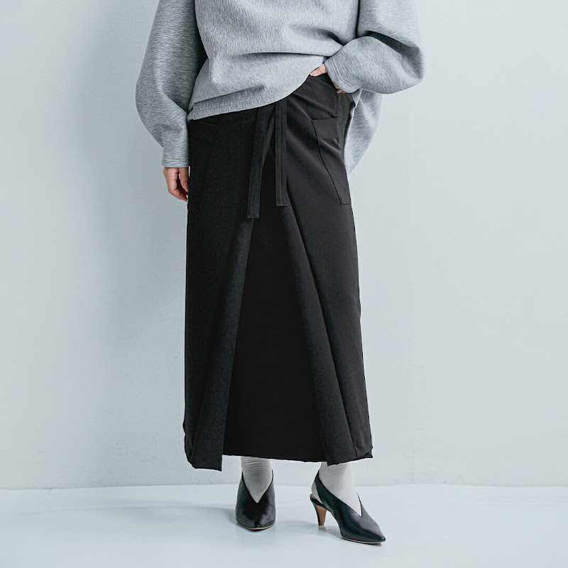 COGTHEBIGSMOKE �R�O�U�r�b�O�X���[�N  MINA DOUBLE WRAP SKIRT ���b�v�X�J�[�g 15501-256-1316-1�y�T�C�Y�E�J���[�������񖳗��z