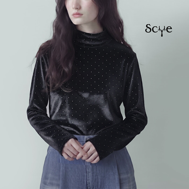 [2026aw�V��]Scye �T�C  �x���x�b�g ���b�V�� �X�^�b�Y �m�b�g�J���[�g�b�v�X 1226-23205  