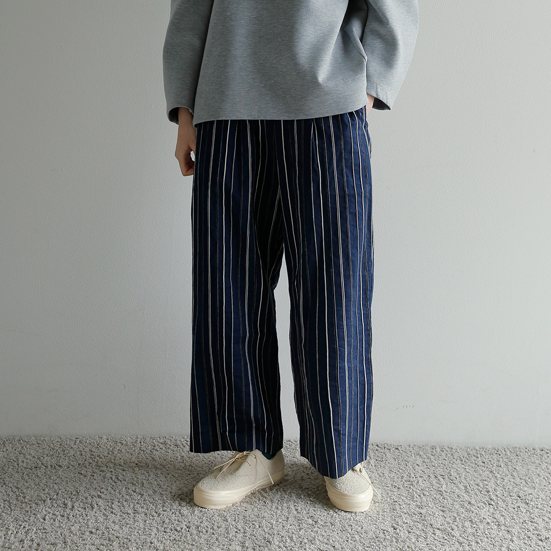 R & D.M.Co- �I�[���h�}���Y�e�[���[  �h�r�[�X�g���C�v �����b�N�X �S���p���c DOBBY STRIPE RELAX GUM PANTS 8213  �y�T�C�Y�E�J���[�������񖳗��z
