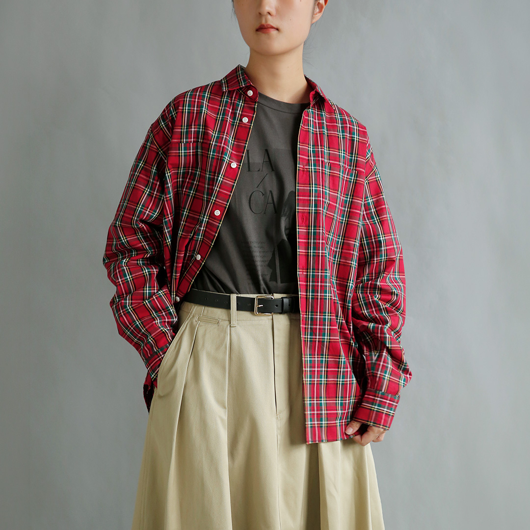 R & D.M.Co- �I�[���h�}���Y�e�[���[  �R�b�g�� �_�u���|�P�b�g �`�F�b�N �V���c DOUBLE POCKET CHECK SHIRT m1508  2026aw�V��