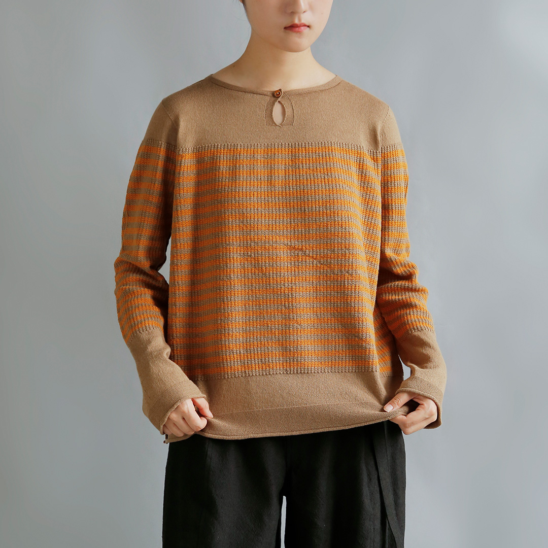 ONICA �I�j�J  �I�[�K�j�b�N�R�b�g�� �{�[�_�[ �j�b�gT�V���c Stripe Long-sleeved Tee oni068  2026aw�V��