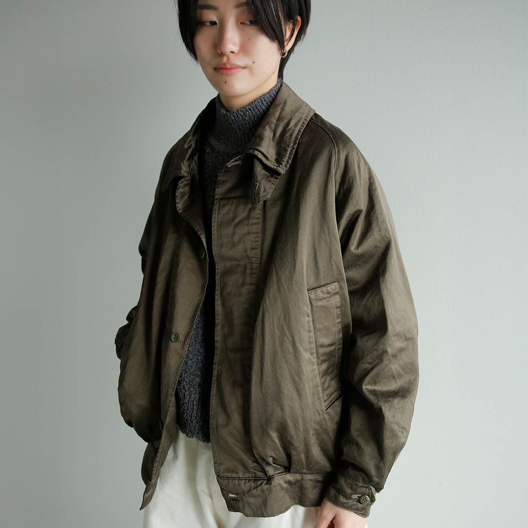TOUJOURS �g�D�W���[  �K�[�����g�_�C�R�b�g�� �r�X�R�[�X�T�e�� �W���P�b�g Oversize Harrington Jacket am45aj02  2026aw�V��