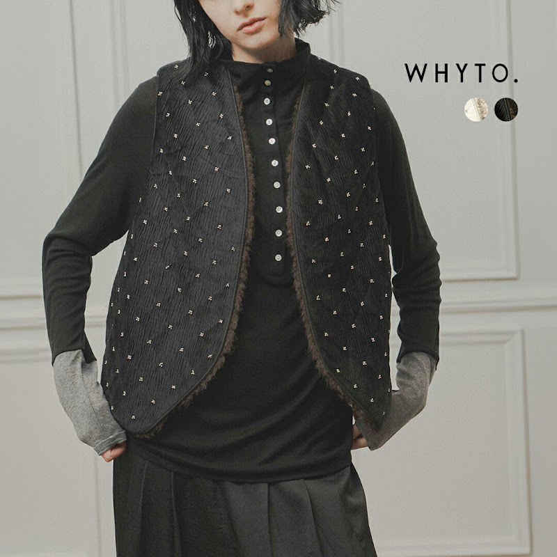 WHYTO. �z���C�g �r�[�Y �L���e�B���O ���o�[�V�u�� �x�X�g wht26fjk4068  2026aw�V��