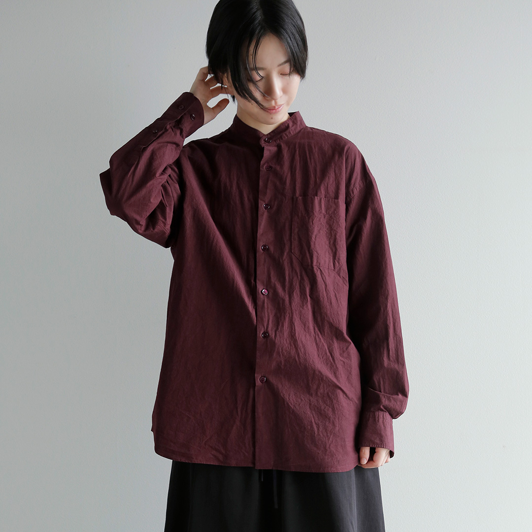 YOKO SAKAMOTO ���[�R�T�J���g  �������x�^�C�v���C�^�[ �K�[�����g�_�C �o���h�J���[�V���c BAND COLLAR SHIRT ys-26aw-76  2026aw�V��