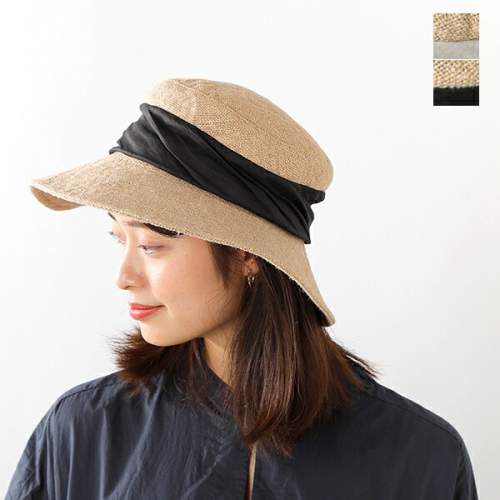mature ha.(マチュアーハ)<br />ジュートドレープワイドハット“jute drape hat wide” mjt-010w-ms