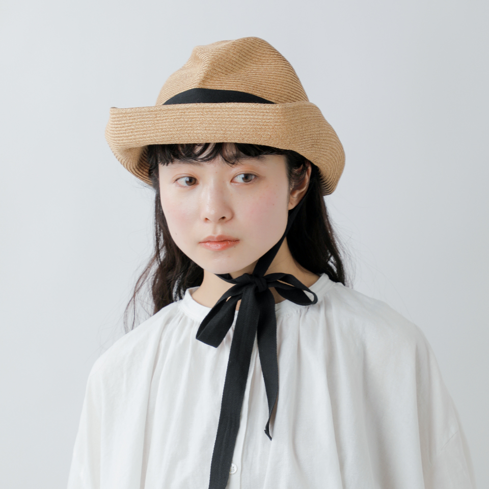 mature ha.(マチュアーハ) BOXED HAT 7cm リボン-