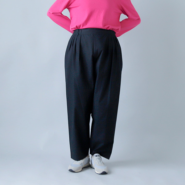 THE HINOKI(ザ ヒノキ)オーガニックコットンウールツイル4タックエラスティックパンツ th21w-18