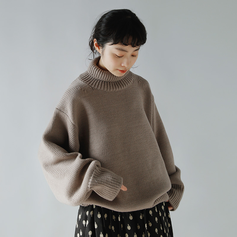 Olde H & Daughter I[hGC`Ahh[^[ <br />SUPER120 E[ ^[glbN vI[o[ gWOOL TURTLE NECK P/Oh bk016