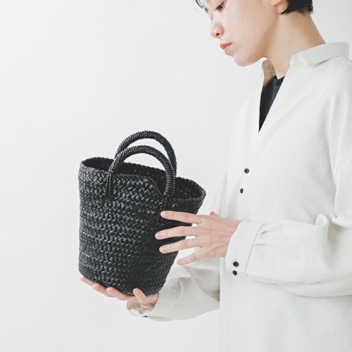 Aeta  Leather basket S黒 アエタ レザーバスケット