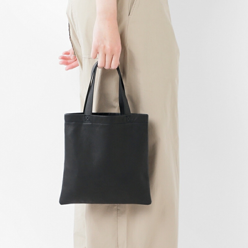 Aeta アエタ ダブルフェイス ディア レザー ミニ フラット トートバッグ “Double Faced FLAT TOTE MINI”  da71-yo